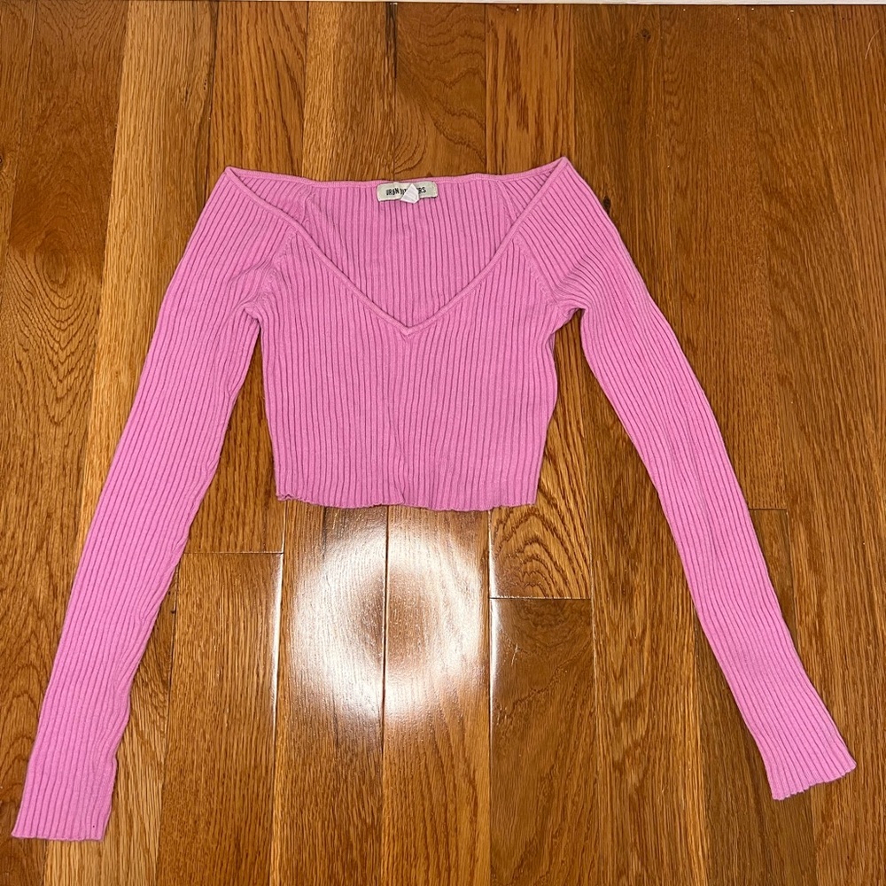 Pink cropped long sleeve